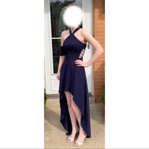 Navy blue prom dress / formal dress